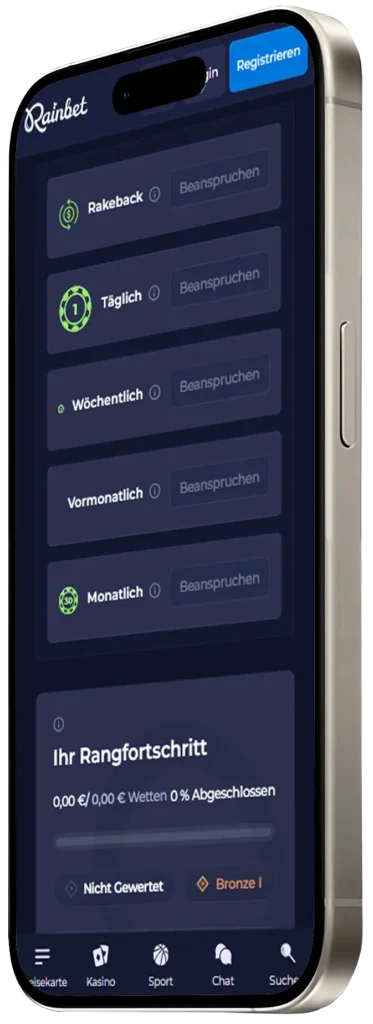 Bonus auf Rainbet iPhone